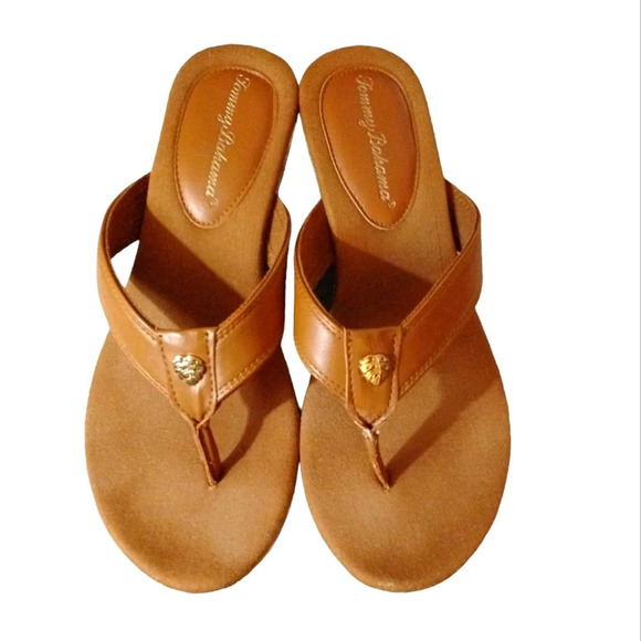 Tommy Bahama Seige Topical Thong Wedge Sandals size 7 - Picture 2 of 10
